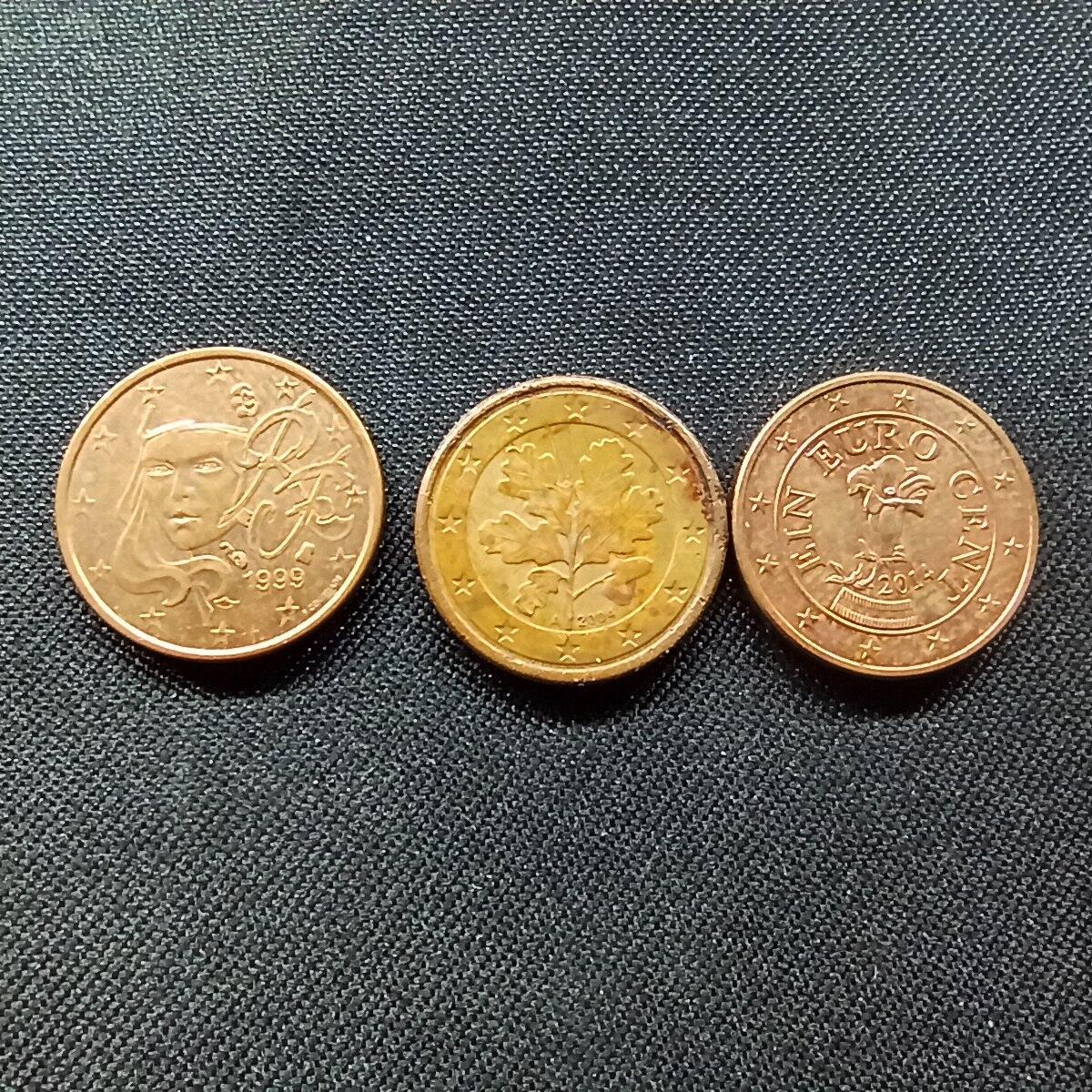 邮泉阁限时拍卖第十二场 各国硬币专场 1欧分3个国家