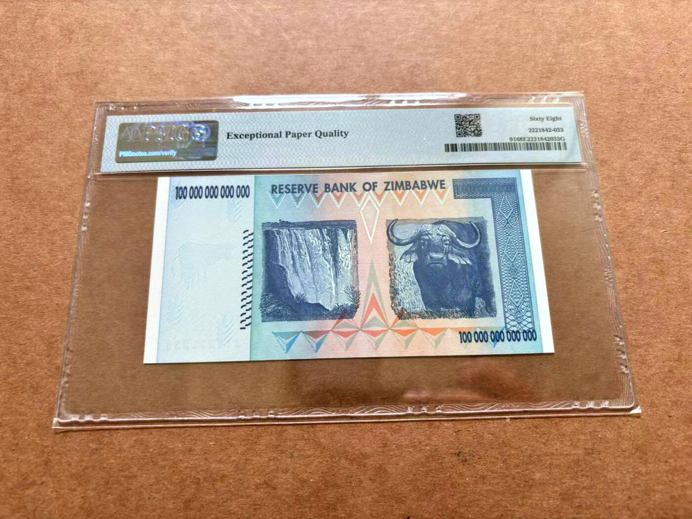 【Blue Auction】✨世界纸币精拍第503期【精】  【AA冠无47】津巴布韦 2008年100万亿元 PMG68EPQ 超高分