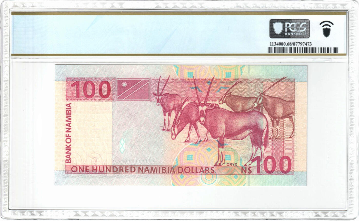 【Blue Auction】✨世界纸币精拍第503期【精】 纳米比亚 2003年100元 PCGS68EPQ 该评级唯一冠军分