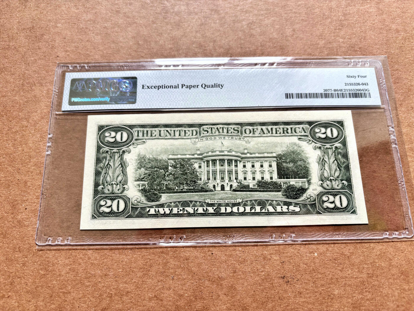 【Blue Auction】✨世界纸币精拍第503期【精】 【无47】美国 1990年20美金 PMG64EPQ 