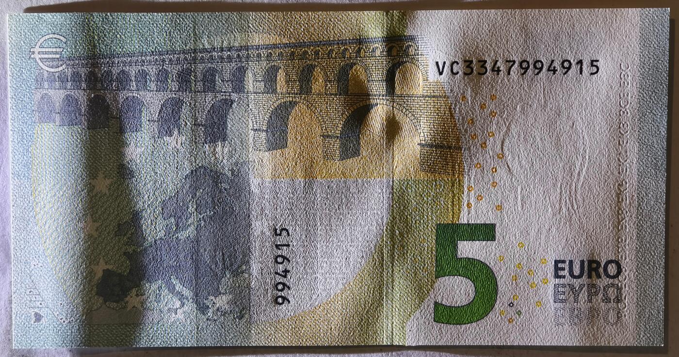 紫瑗钱币——第397期拍卖——纸币场 欧元 西班牙 2013年 加尔桥 5欧元 UNC
