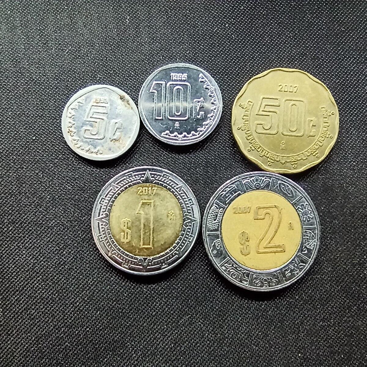 邮泉阁限时拍卖第十二场 各国硬币专场 墨西哥5枚