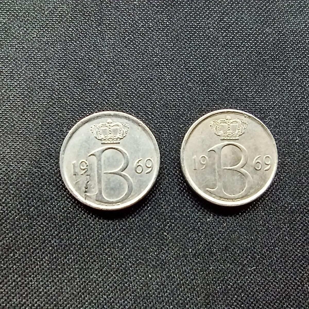 邮泉阁限时拍卖第十二场 各国硬币专场 比利时1969年25分2种文字