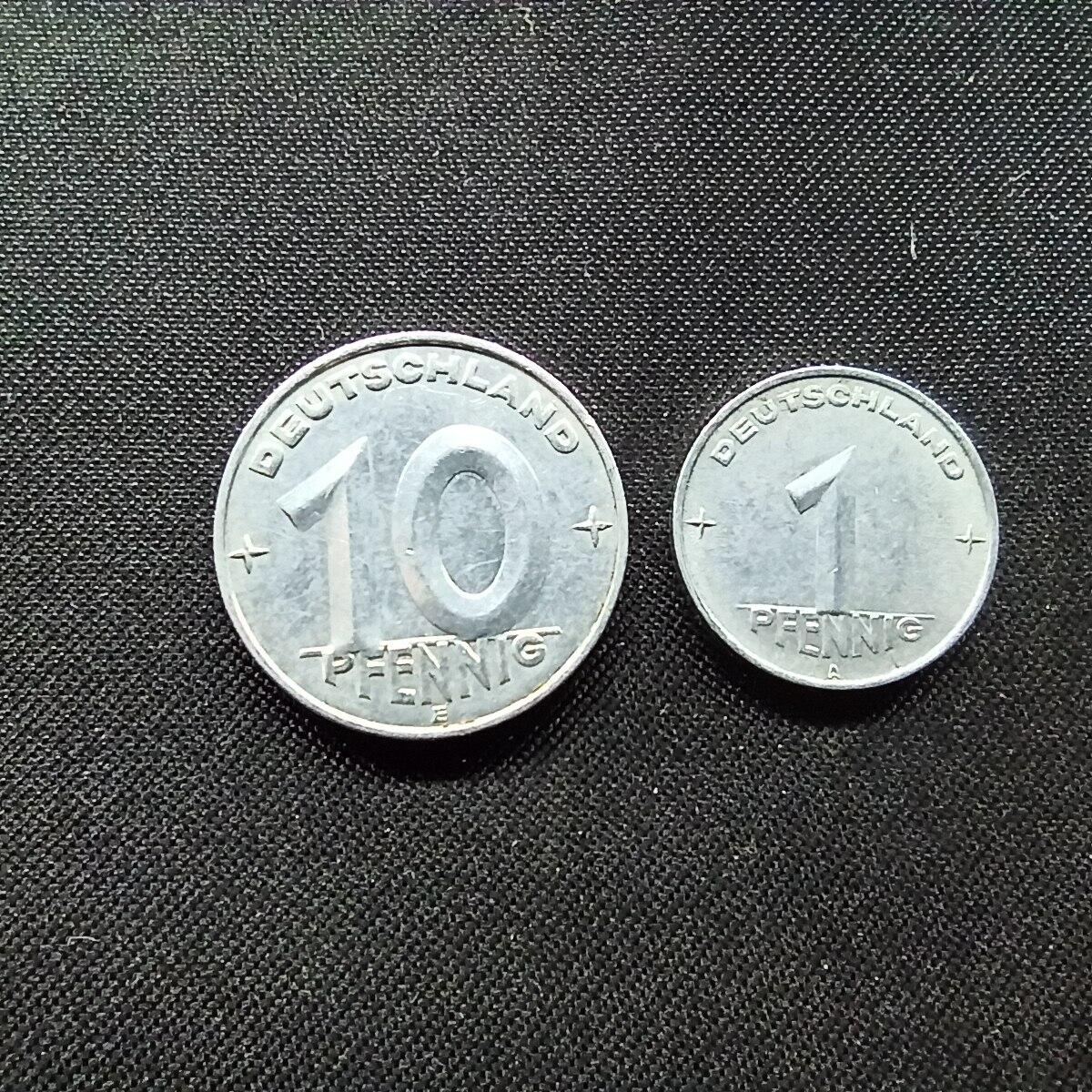 邮泉阁限时拍卖第十二场 各国硬币专场 东德1952年2枚