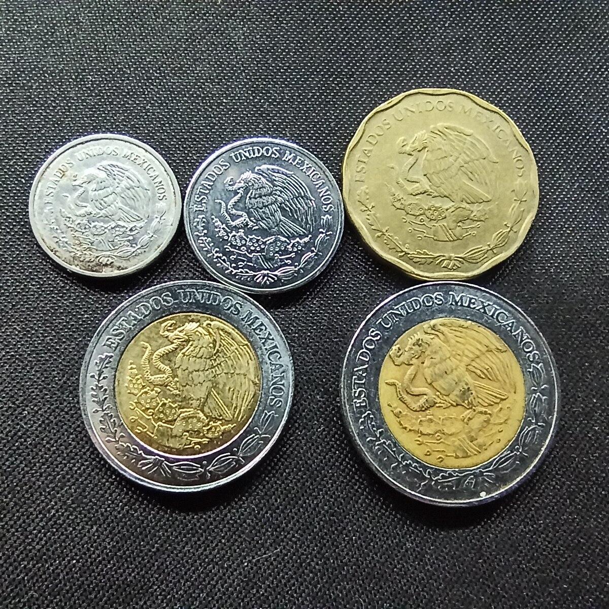 邮泉阁限时拍卖第十二场 各国硬币专场 墨西哥5枚