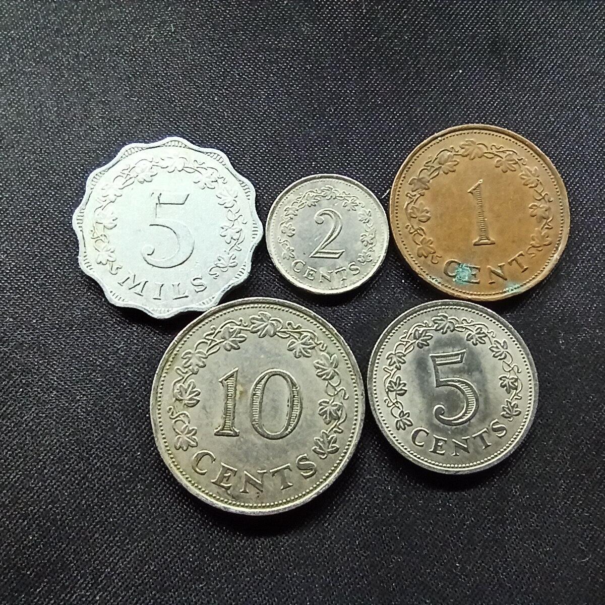 邮泉阁限时拍卖第十二场 各国硬币专场 马耳他5枚