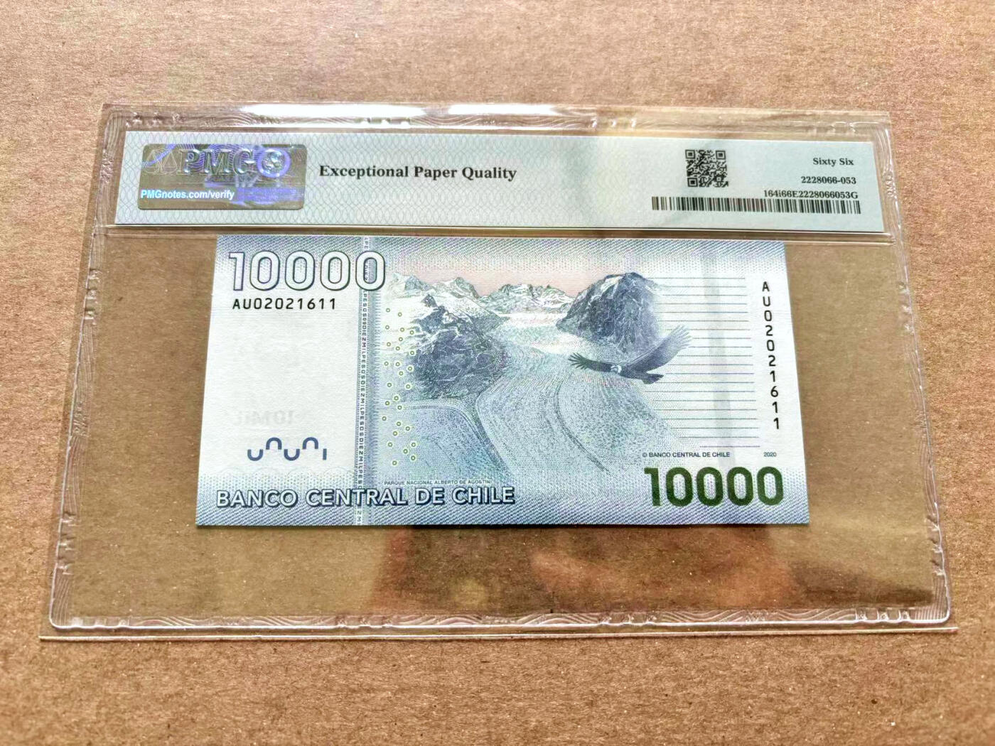 【Blue Auction】✨世界纸币精拍第504期【精】 【无47】智利 2020年10000比索 PMG66EPQ 