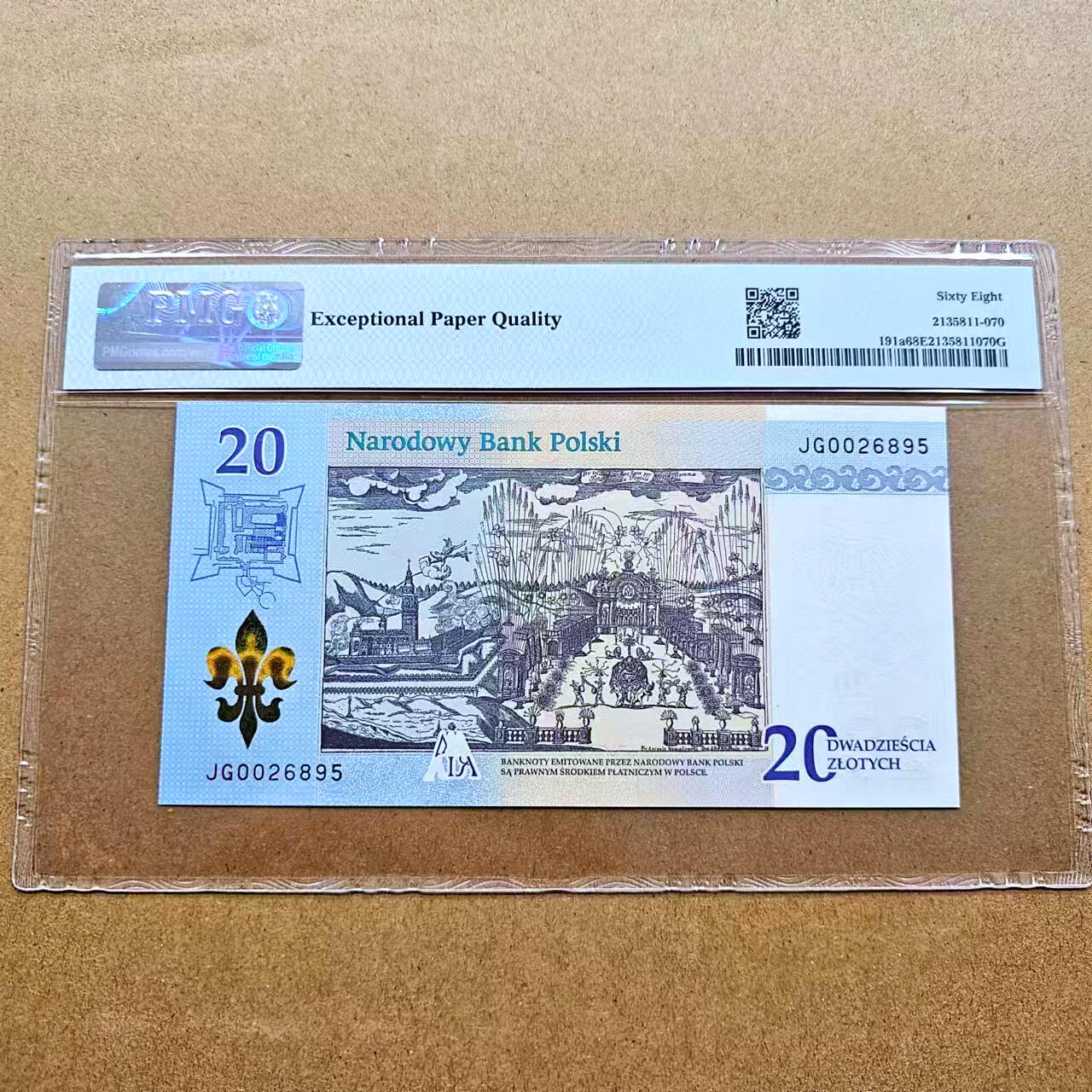 【Blue Auction】✨世界纸币精拍第504期【精】 【无47】波兰 2017年20兹罗提 PMG68EPQ 超高分 纪念钞