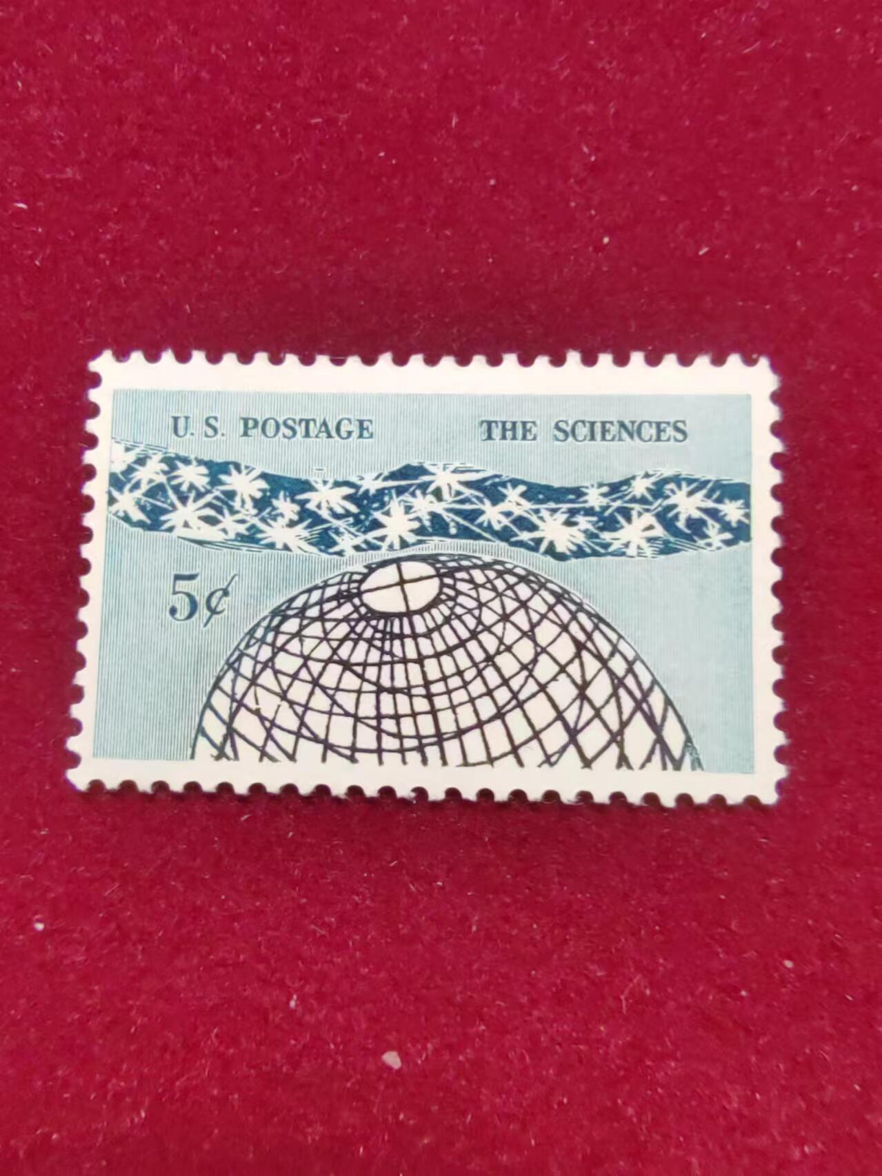 联合阁邮币社™ ——“多国邮票-新旧混合”0佣金 美国1963年 国家科学院百年 1全 