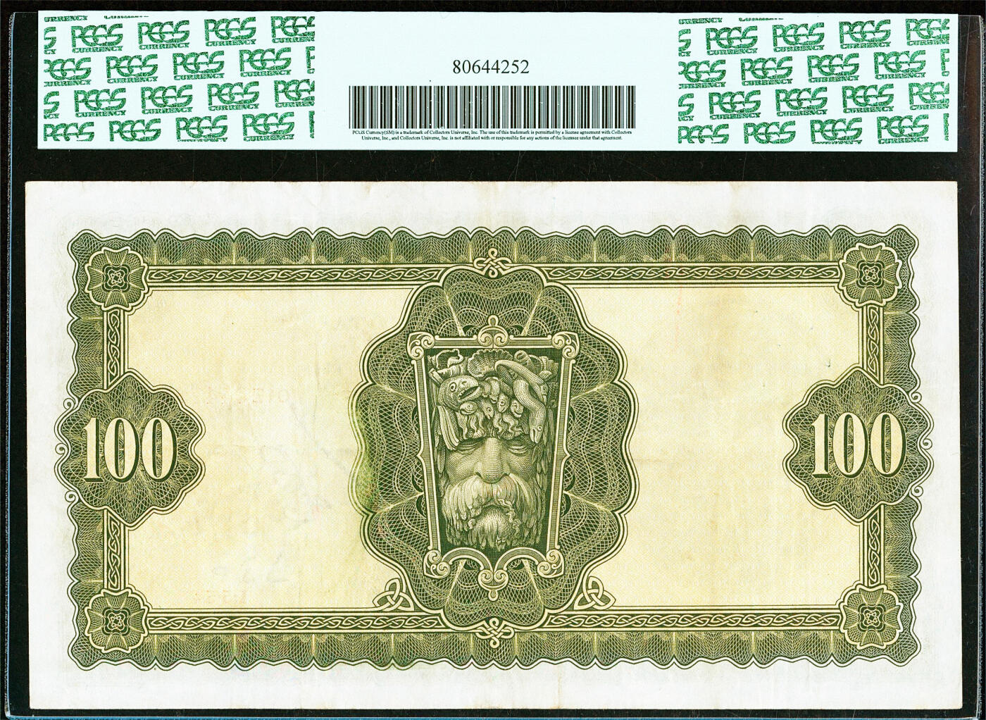 【Blue Auction】✨世界纸币精拍第504期【精】   【唯一冠军分&唯一记录 01Z冠】爱尔兰早期Eire版 1954年100镑 拉弗雷夫人 背面河神超大票幅 p62b非常少见 vf目录价1000美金 PCGS30绿标 