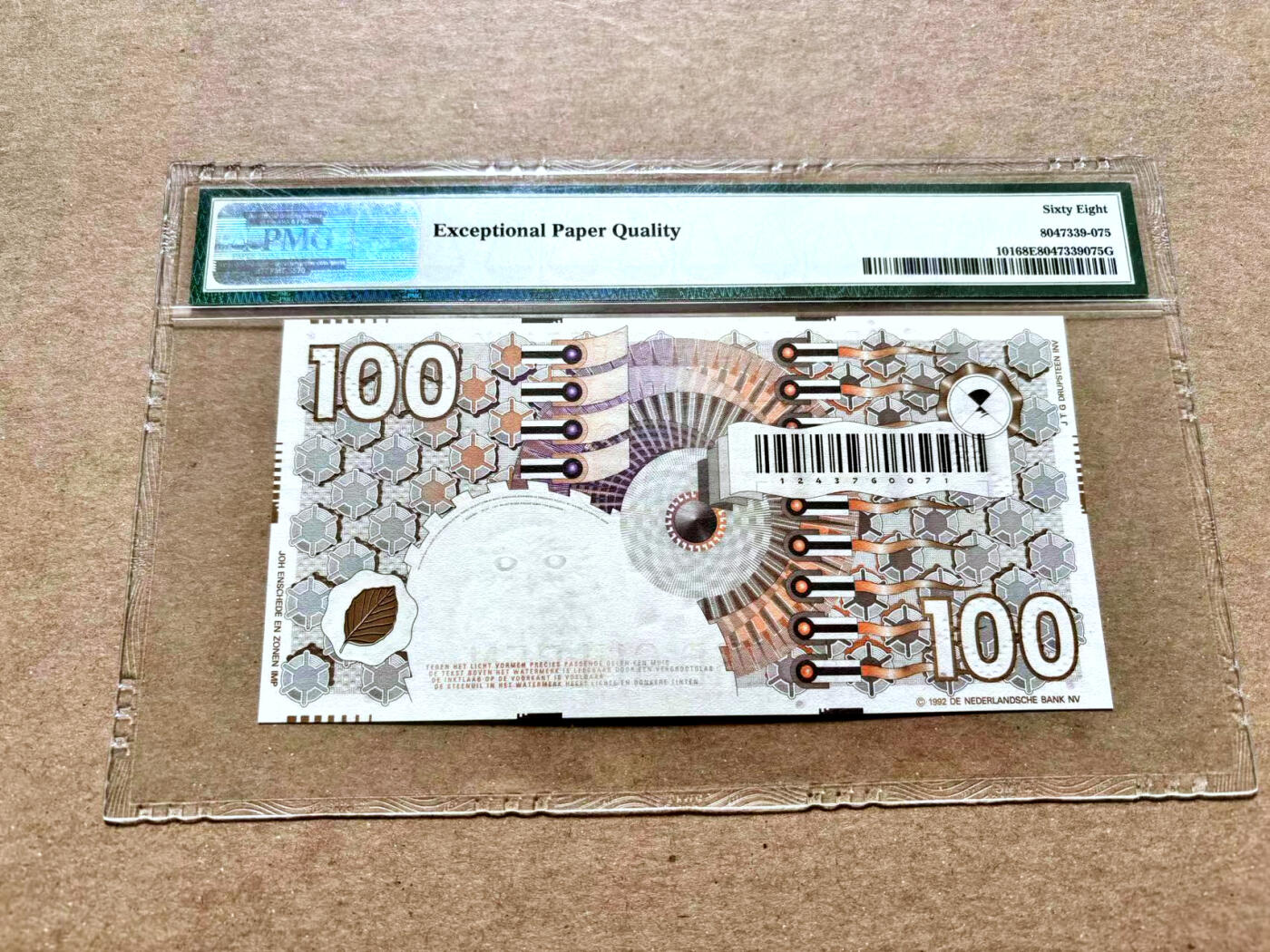 【Blue Auction】✨世界纸币精拍第504期【精】 荷兰 1992年100盾 PMG68EPQ 超高分