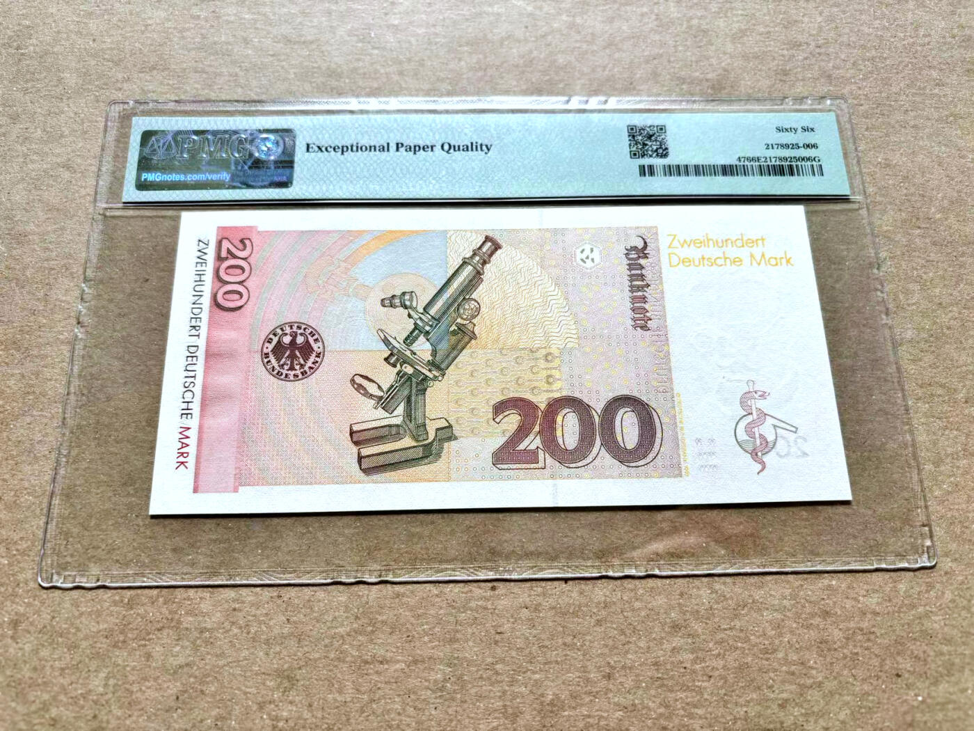 【Blue Auction】✨世界纸币精拍第504期【精】 德国 1996年200马克 PMG66EPQ 