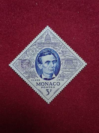 联合阁邮币社™ ——“多国邮票-新旧混合”0佣金 - 摩纳哥1955年 纽约 国际邮展 雕刻版