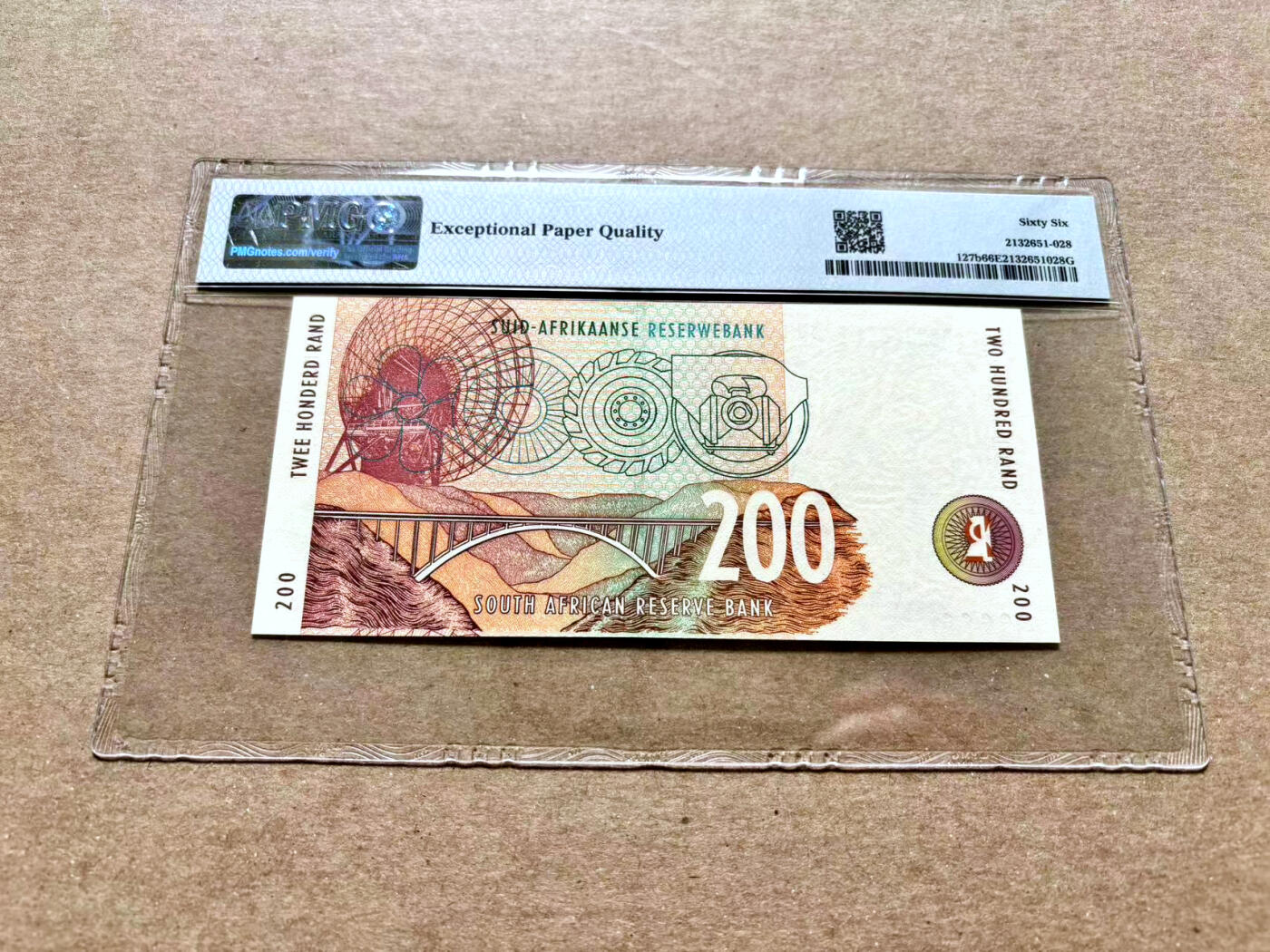 【Blue Auction】✨世界纸币精拍第504期【精】 南非 1999年200兰特 豹子 PMG66EPQ 