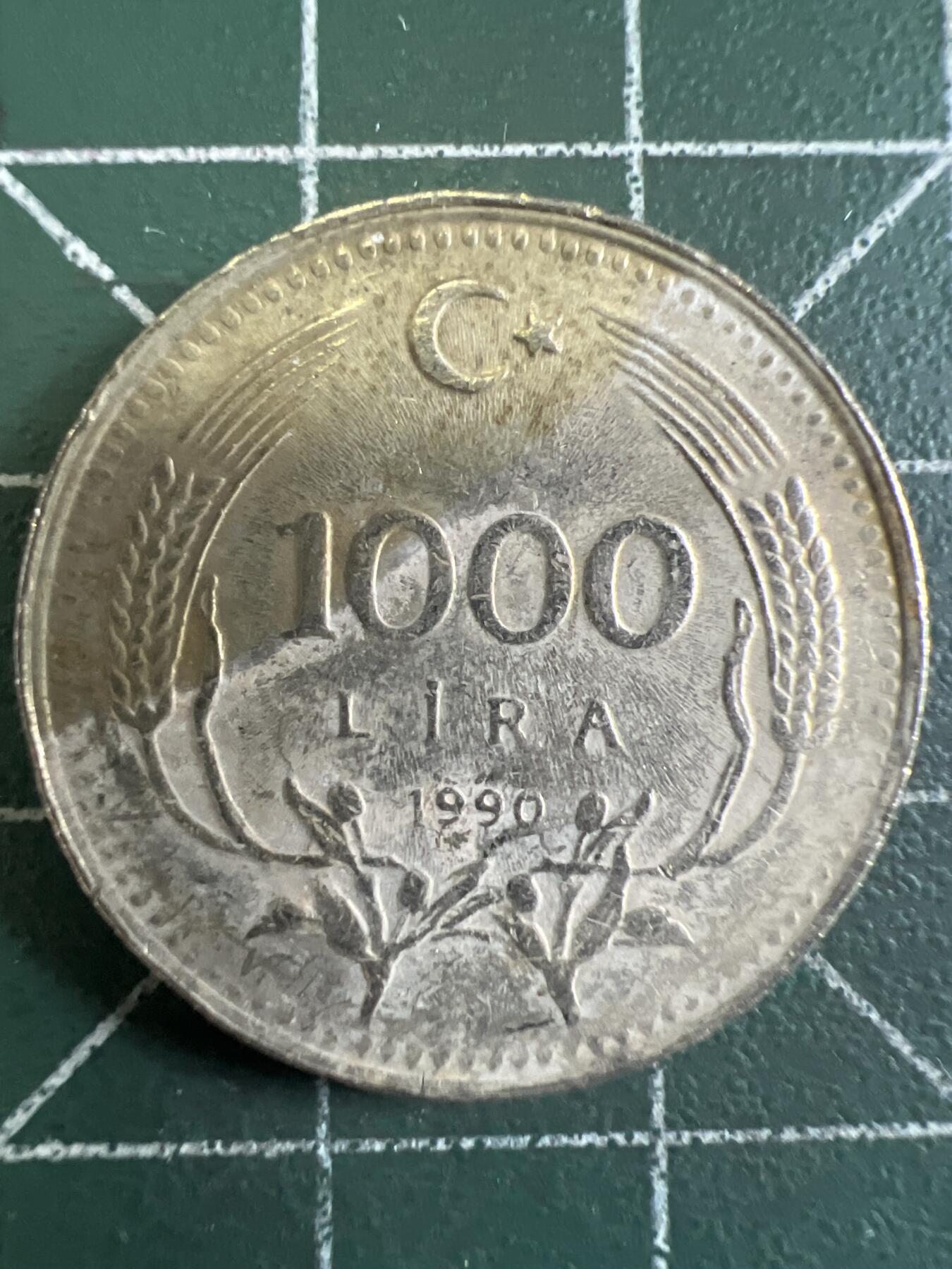 第655期 硬币场 （无押金，捡漏，全场50包邮，偏远地区除外，接收代拍业务，本店十天发一次货） 土耳其1000里拉