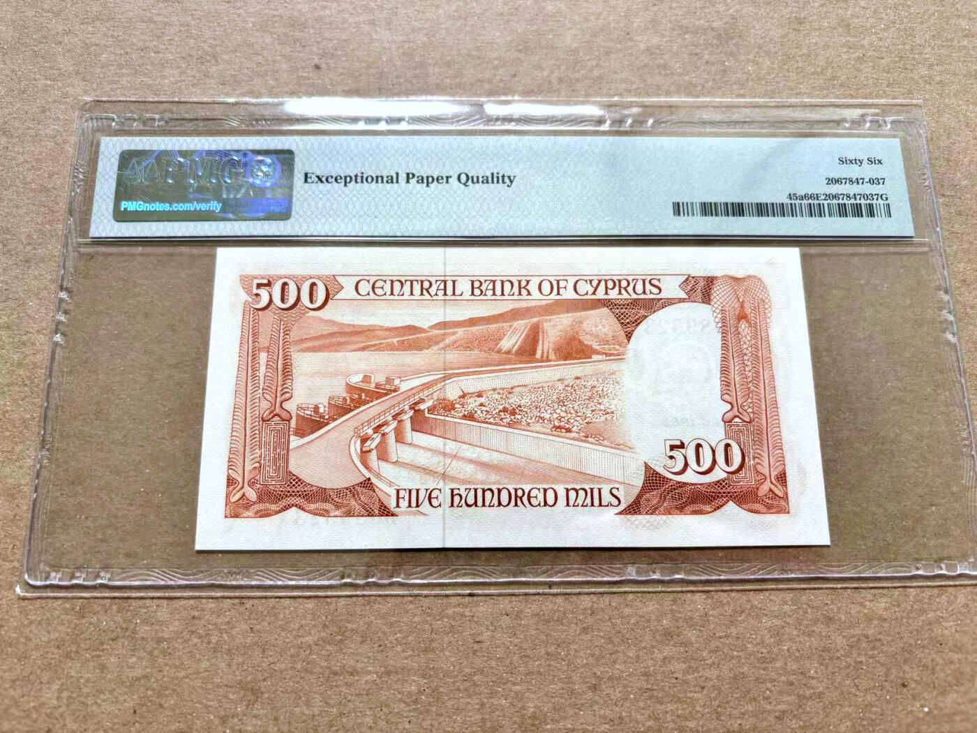 【Blue Auction】✨世界纸币精拍第504期【精】 【无47】塞浦路斯 1982年500米尔 PMG66EPQ 