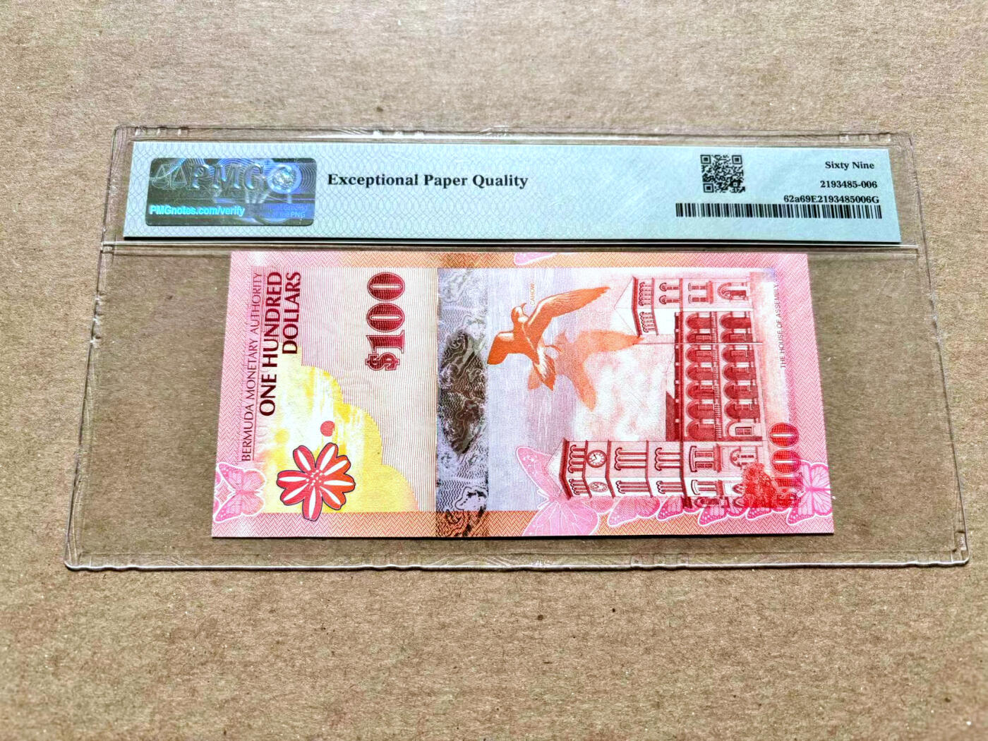 【Blue Auction】✨世界纸币精拍第504期【精】 【千位小号 洋葱冠 冠军分】百慕大 2009年100元 PMG69EPQ 近满分 