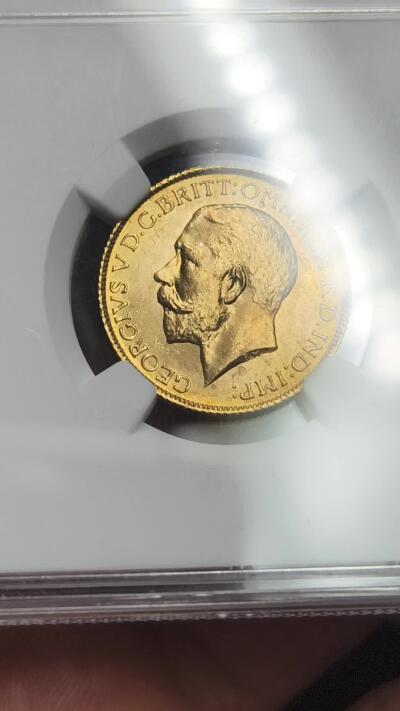 NGC-MS65英国1925年乔治五世索维林金币- 金质的欧罗巴- 金质的