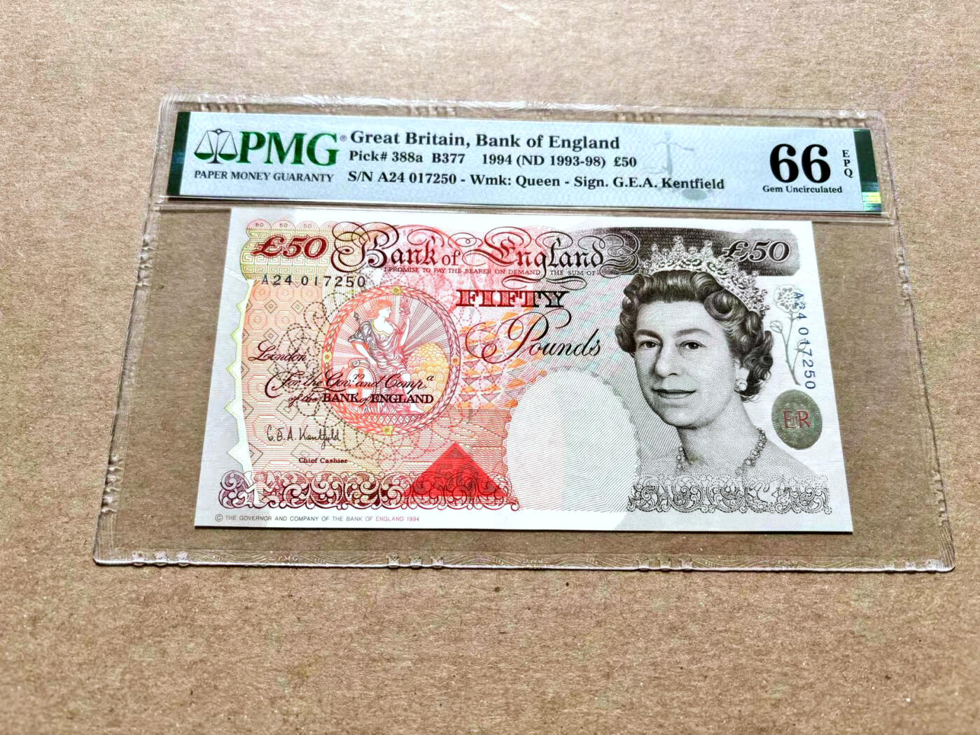 【Blue Auction】✨世界纸币精拍第504期【精】 英国 1994年50镑 PMG66EPQ
