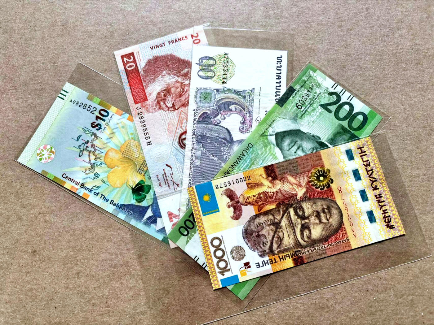 【Blue Auction】✨世界纸币精拍第504期【精】 【一组5张 含2张豹子号 A冠菲律宾 获奖钞】多国纸币一组 全新UNC