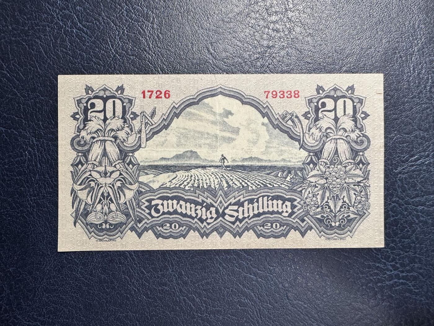收藏联盟Quantum Auction 第361期拍卖  奥地利1945年20先令 品相AU