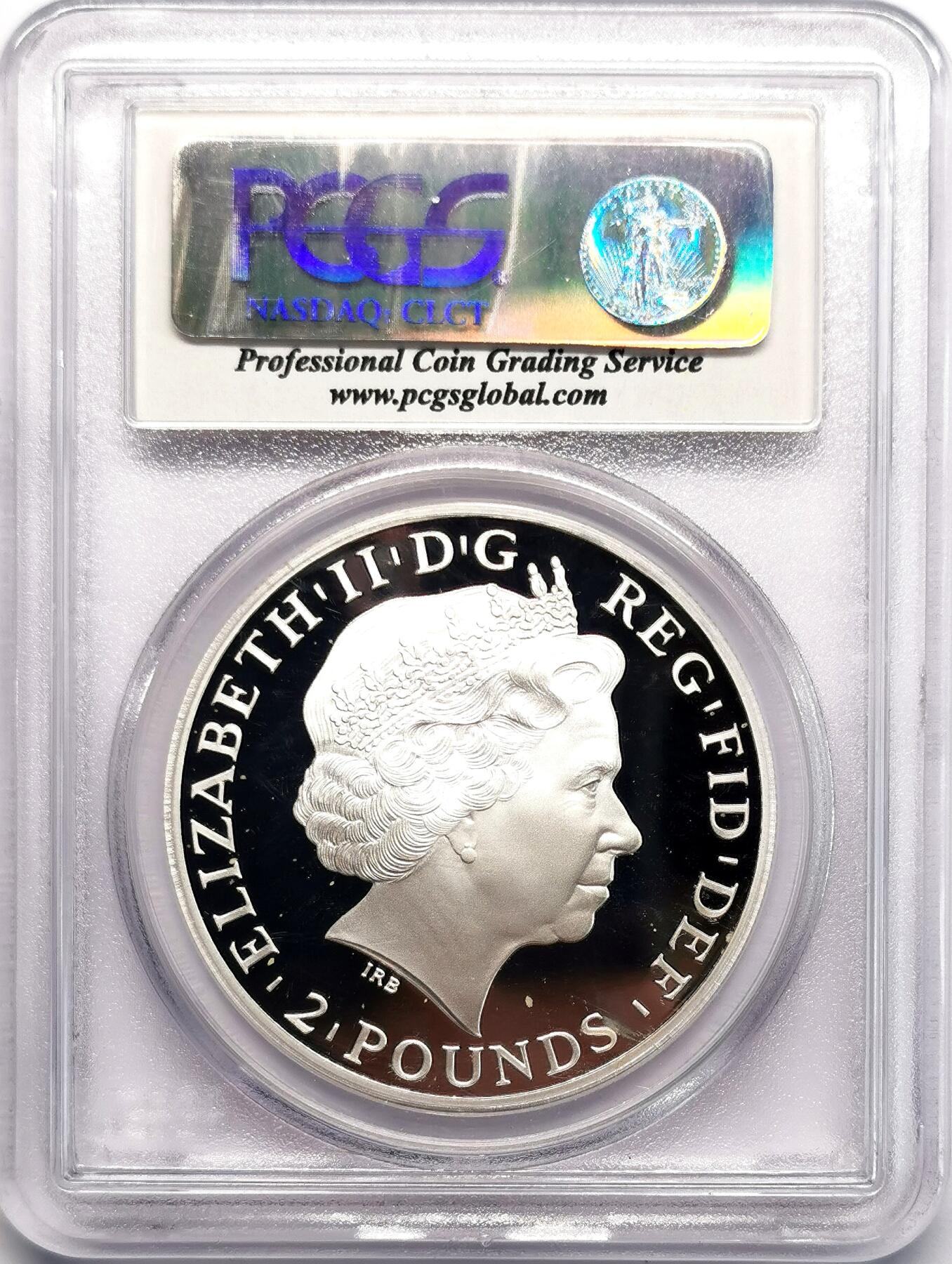 凡希社世界钱币微拍第二百七十六期 2011英国不列颠尼亚2镑大银精铸PCGS-PR69DCAM
