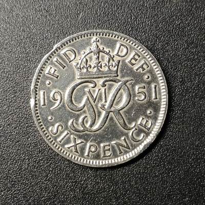 ↓君缘收藏153期☞钱币邮品↓无佣金、可寄存、满10元包邮  - 英国🇬🇧乔治六世六便士