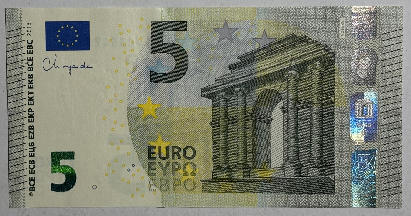 紫瑗钱币——第385期——纸币场 欧元 西班牙 2013年 加尔桥 5欧元 UNC