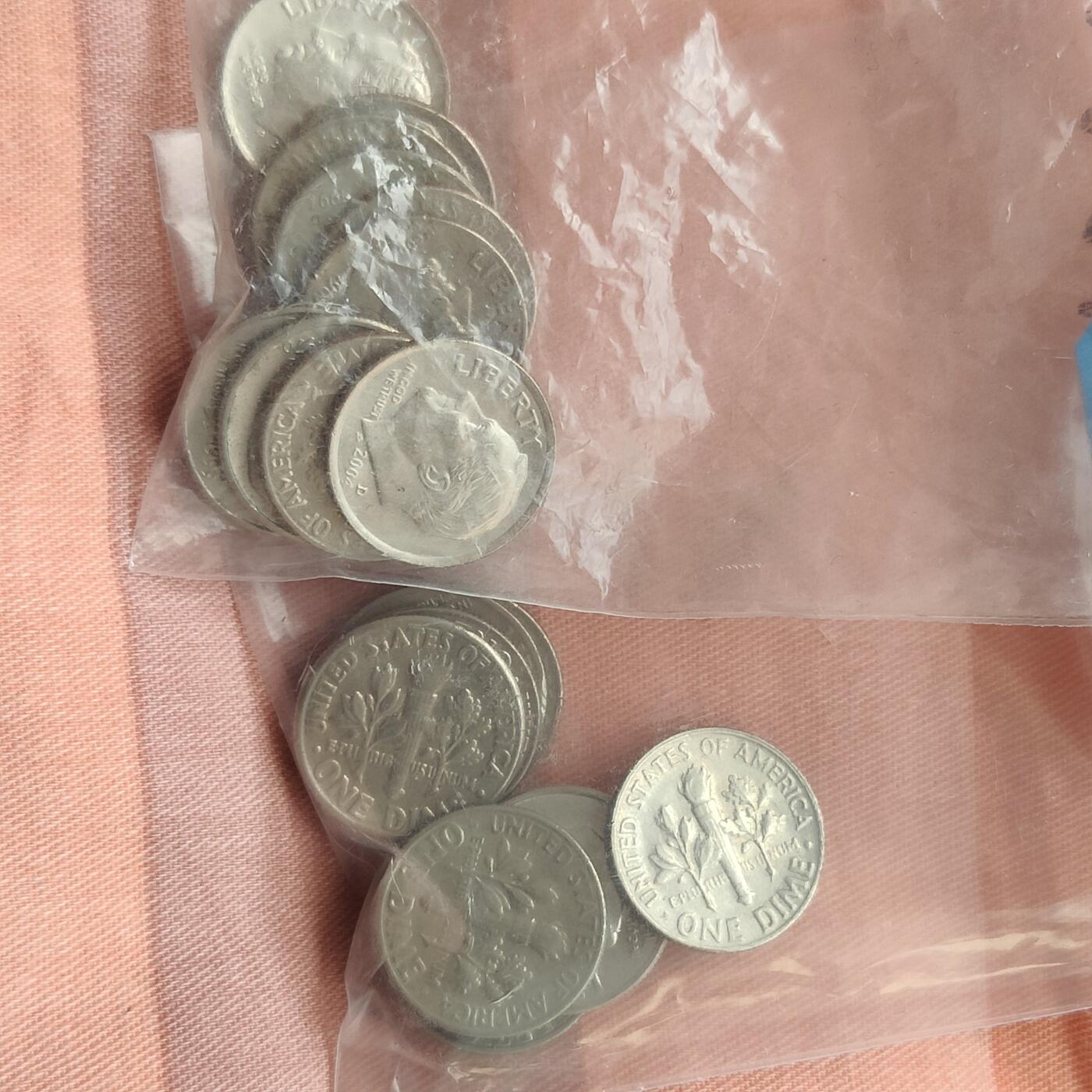 英雄古币捡漏专场第一期无押金可累计捡漏，全场50包邮，偏远地区除外。 美国10枚一组
