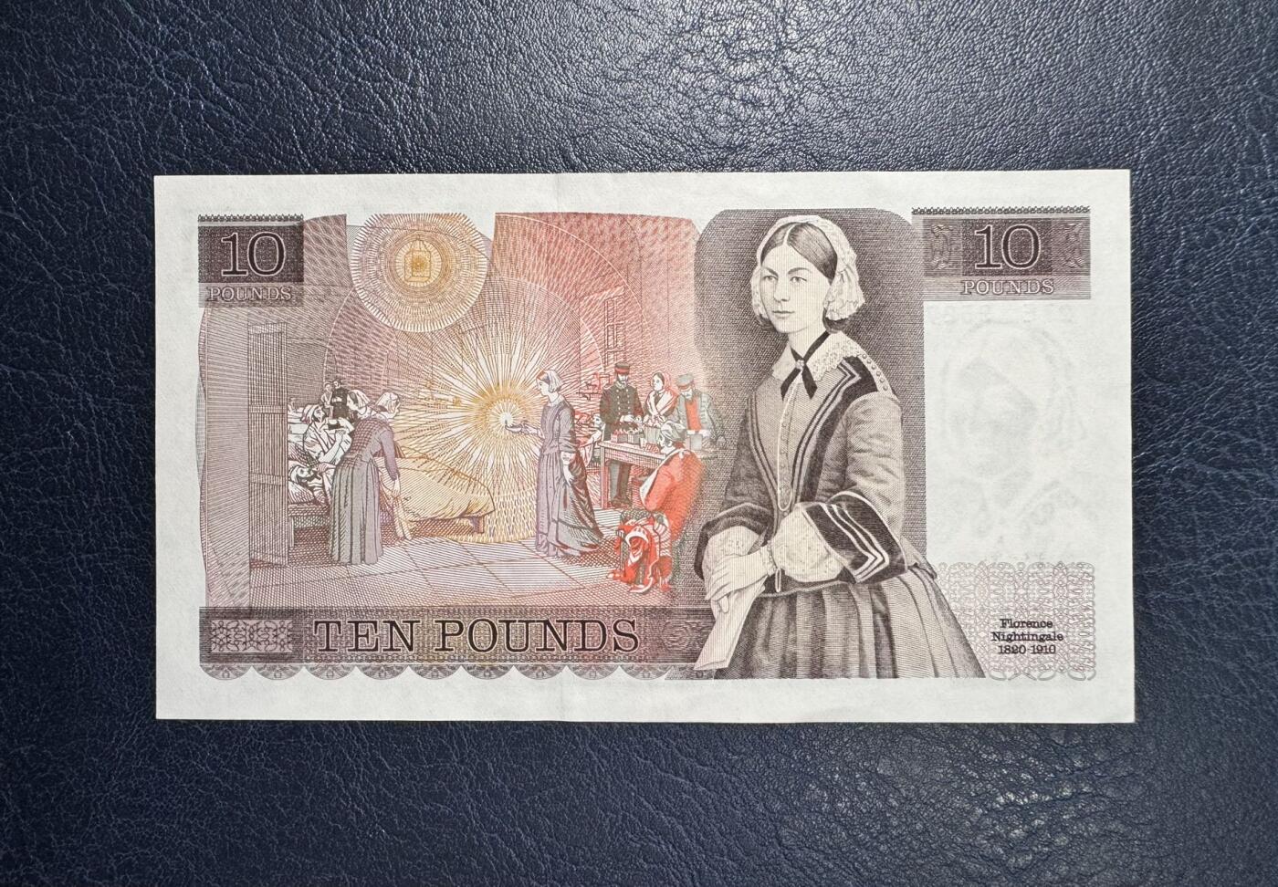 收藏联盟Quantum Auction 第361期拍卖  英国1981-88年10镑 品相UNC-  南丁格尔 号码无4