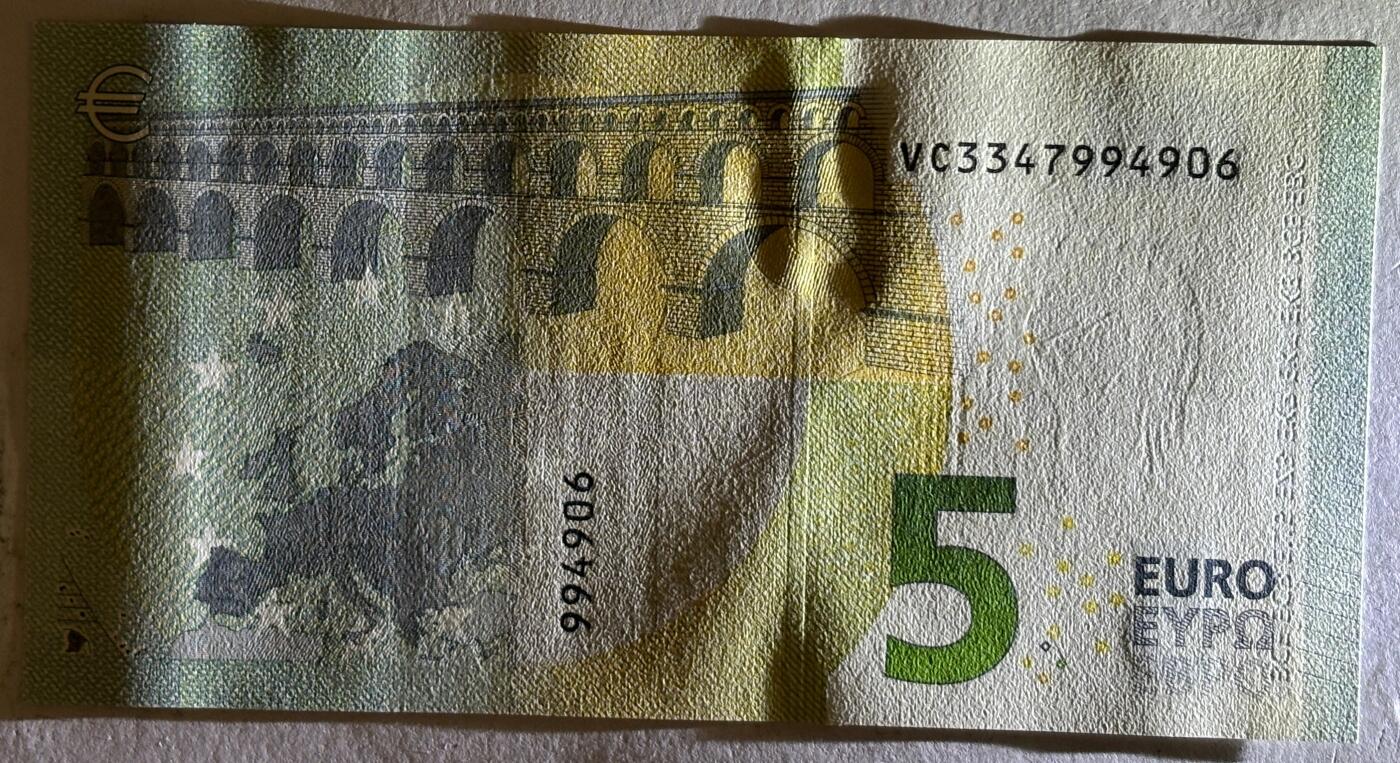 紫瑗钱币——第385期——纸币场 欧元 西班牙 2013年 加尔桥 5欧元 UNC