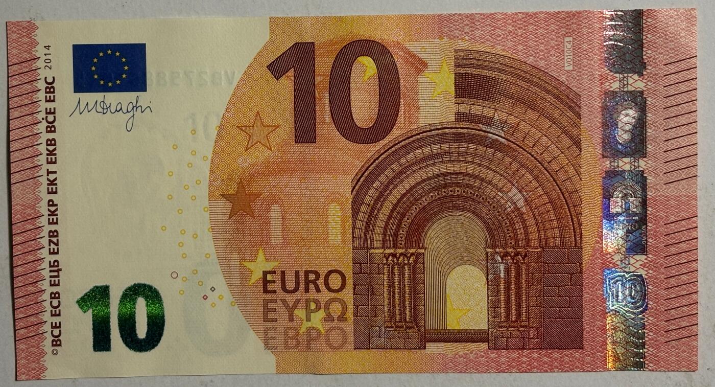 紫瑗钱币——第385期——纸币场 欧元 西班牙 2014年 圣天使桥 10欧元 UNC