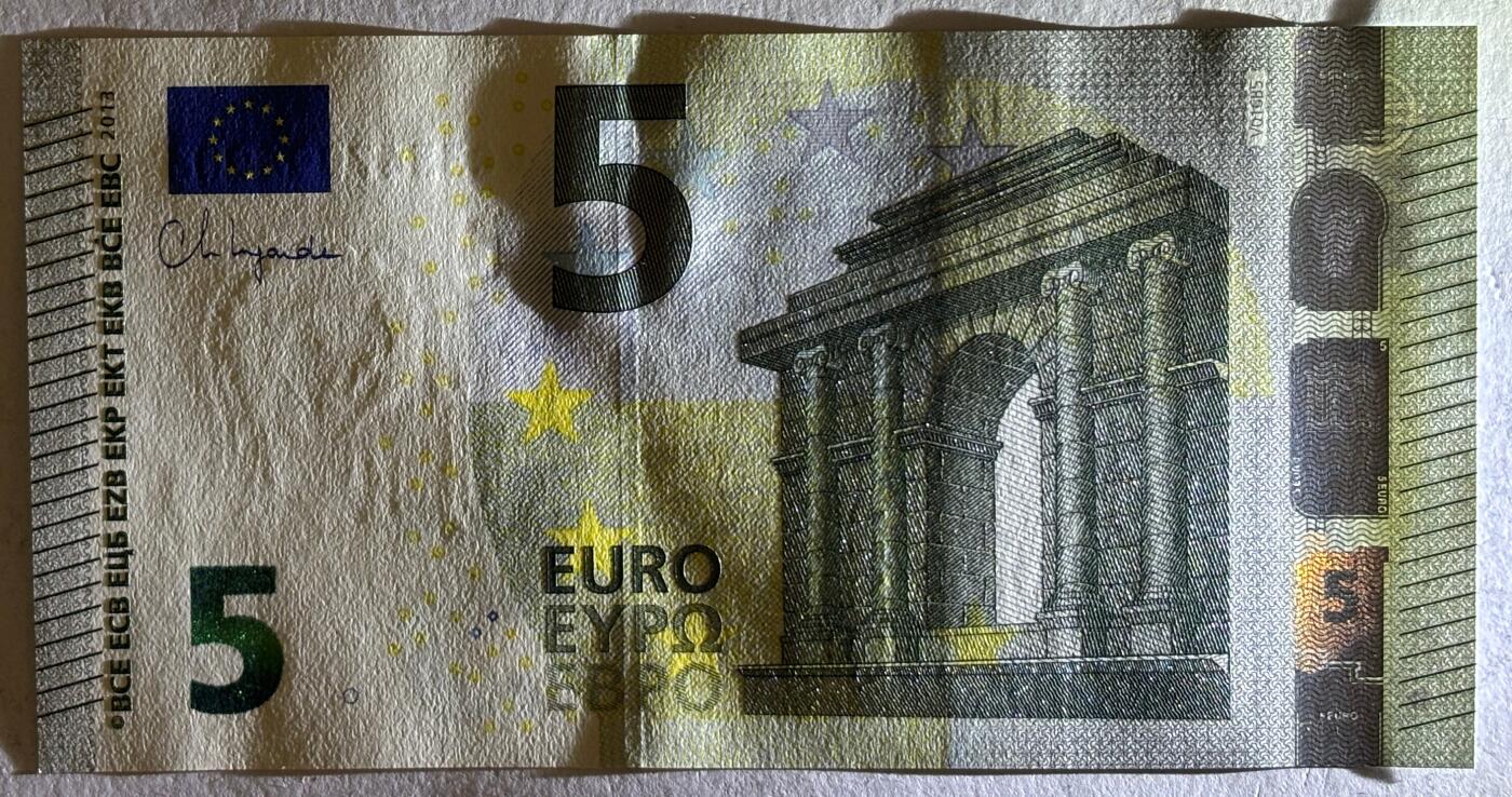 紫瑗钱币——第385期——纸币场 欧元 西班牙 2013年 加尔桥 5欧元 UNC