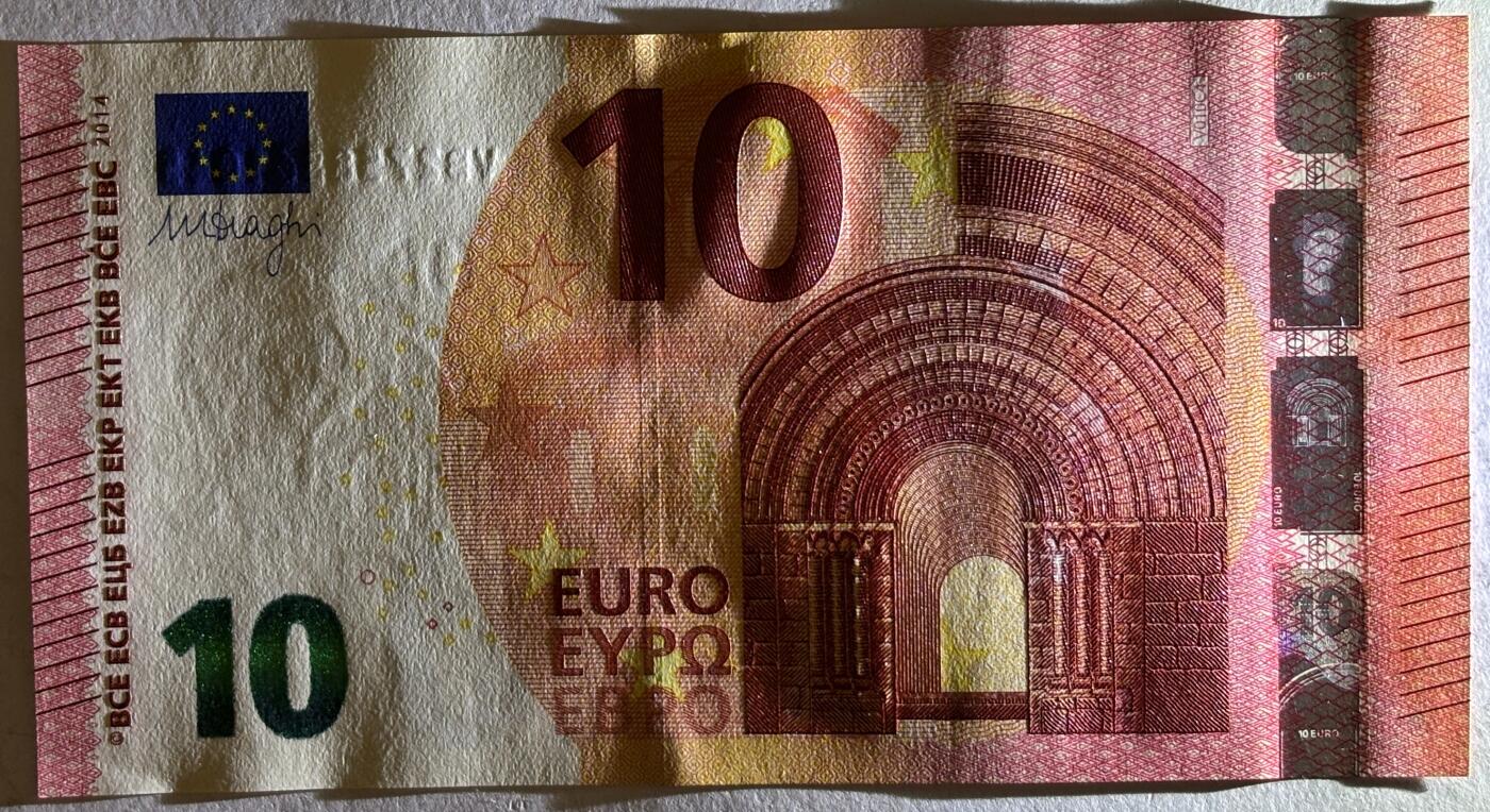 紫瑗钱币——第385期——纸币场 欧元 西班牙 2014年 圣天使桥 10欧元 UNC