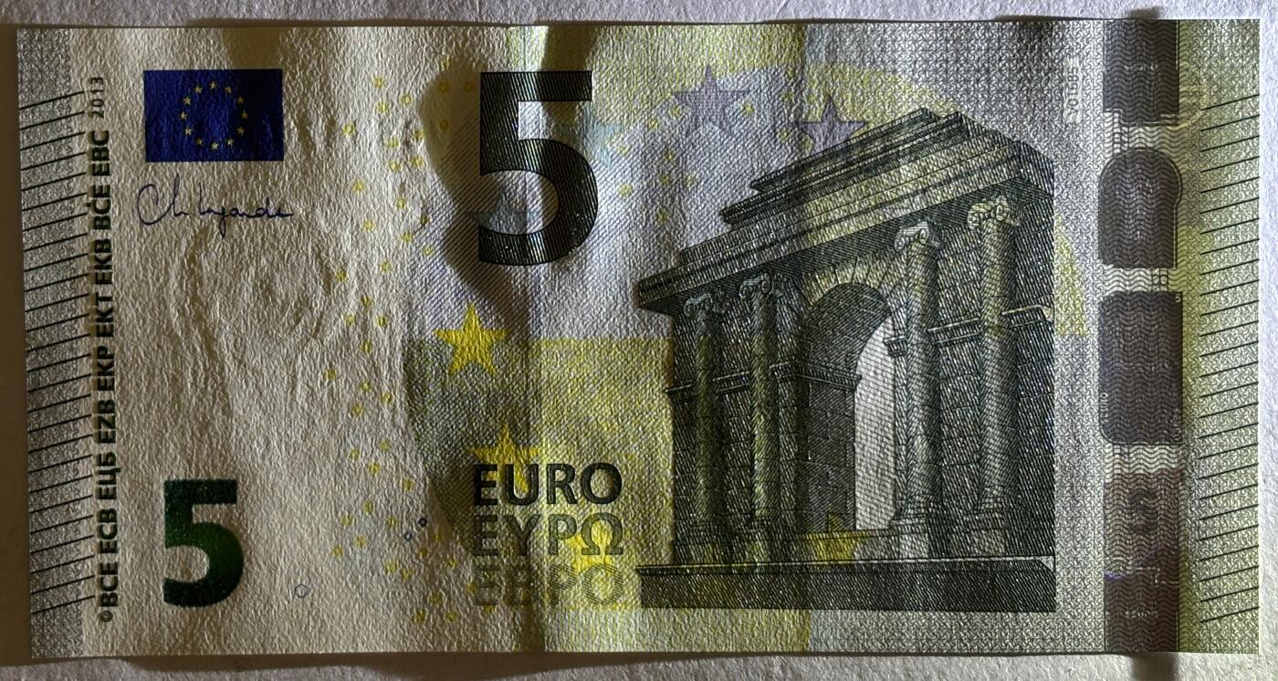 紫瑗钱币——第385期——纸币场 欧元 西班牙 2013年 加尔桥 5欧元 UNC