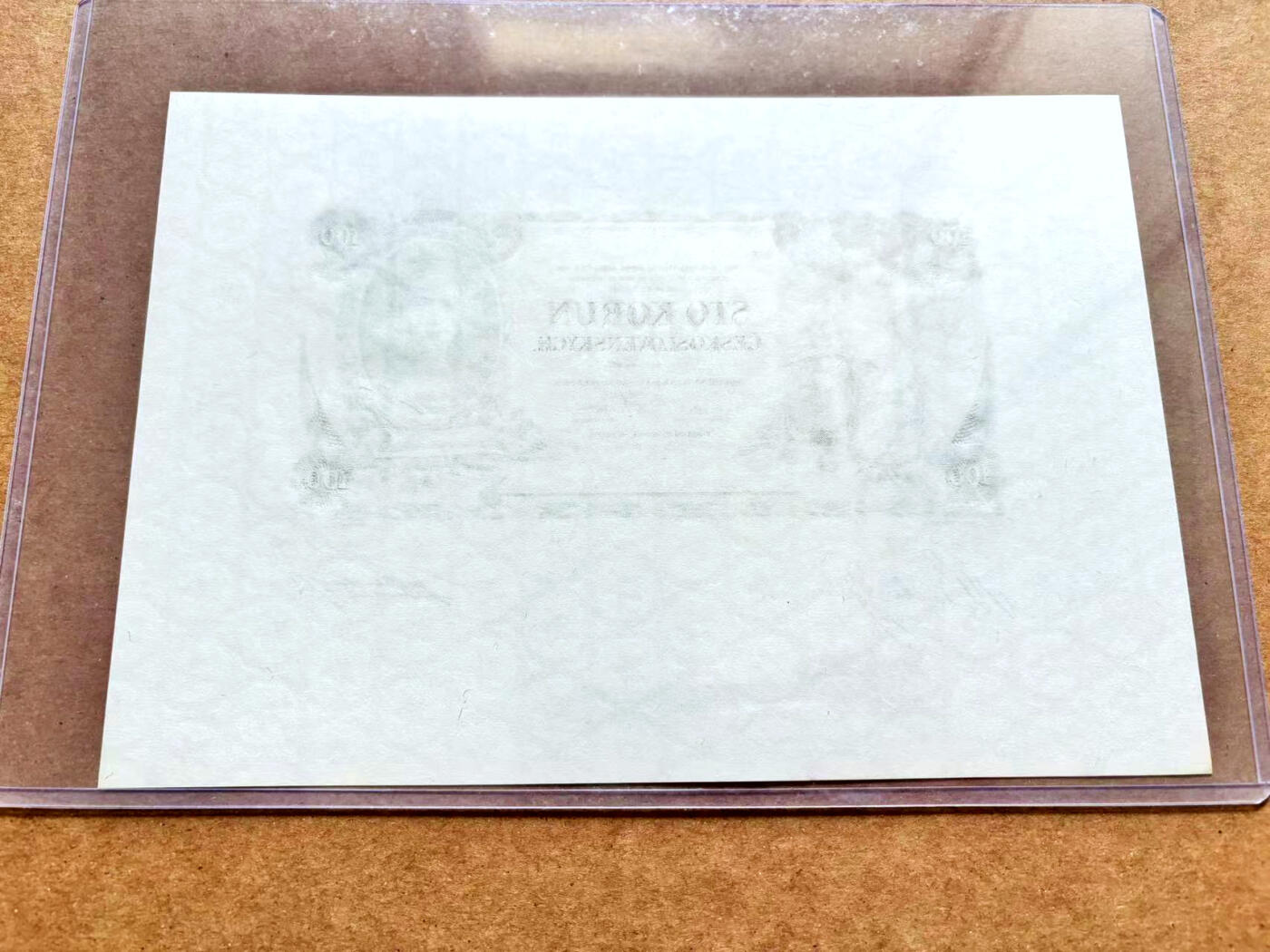 【Blue Auction】✨世界纸币精拍第506期【精】 捷克斯洛伐克 1931年100克朗 proof印样 雕刻精美 大票幅 满版水印 带签名 限量编号