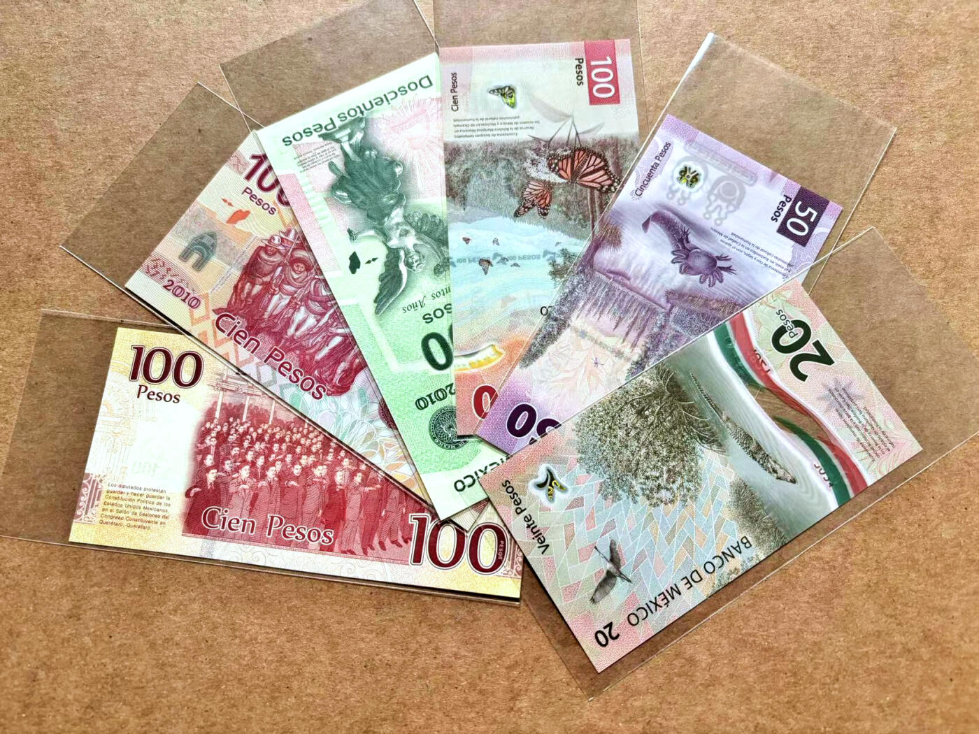 【Blue Auction】✨世界纸币精拍第506期【精】 【一组6张 含获奖钞】墨西哥20-200比索 全新UNC