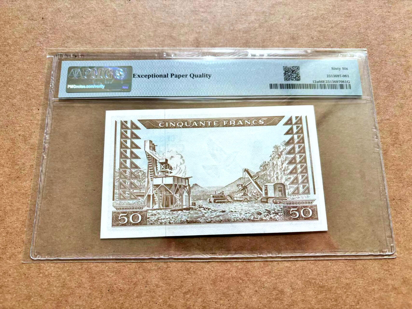 【Blue Auction】✨世界纸币精拍第506期【精】 【无47】几内亚 1960年50法郎 PMG66EPQ 