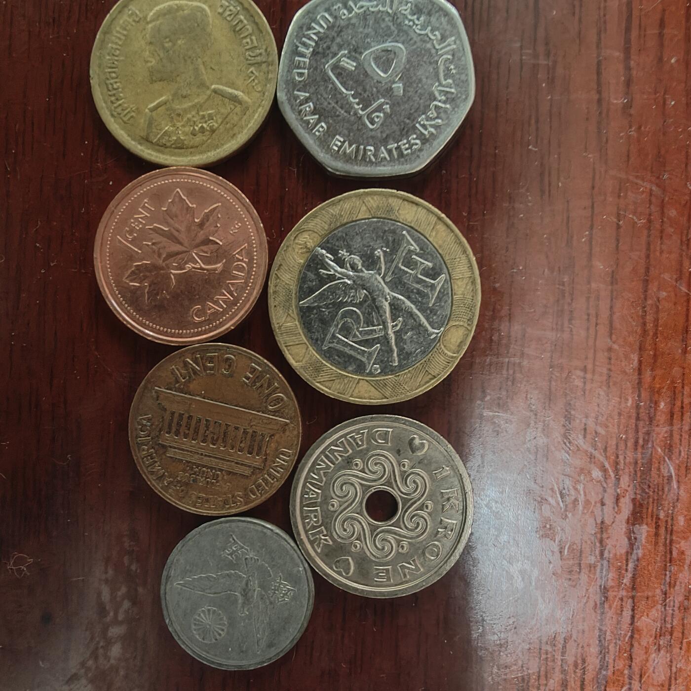 英雄古币捡漏专场第一期无押金可累计捡漏，全场50包邮，偏远地区除外。 外国硬币7枚
