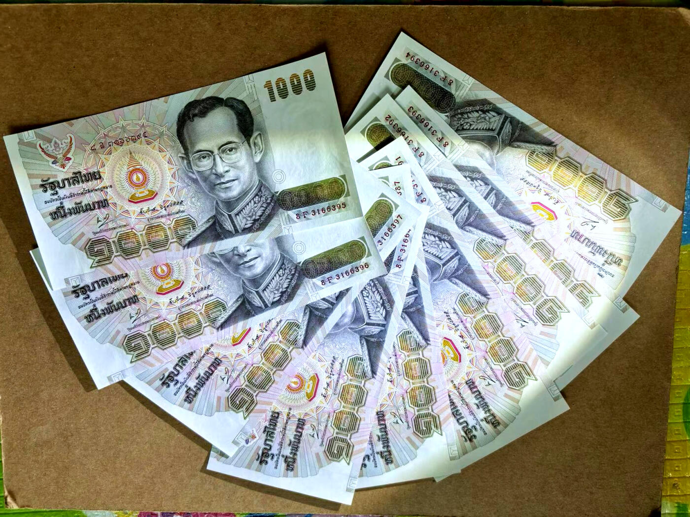 【Blue Auction】✨世界纸币精拍第506期【精】 【一组9张】泰国 1000铢 全新UNC