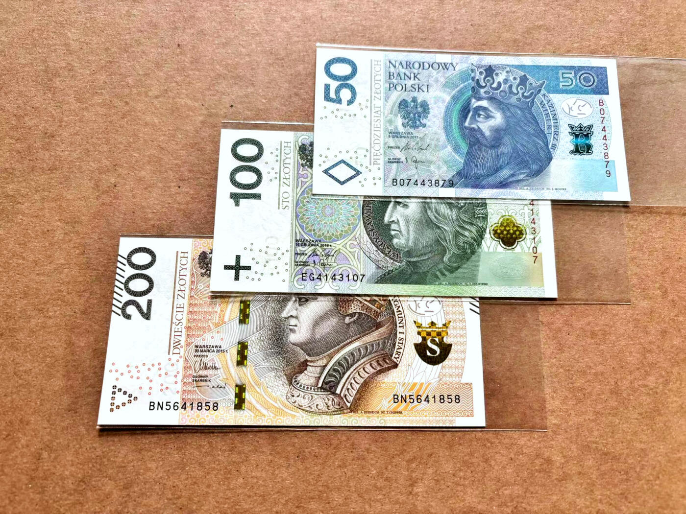 【Blue Auction】✨世界纸币精拍第506期【精】 【一组3张】波兰 50-200兹罗提 全新UNC