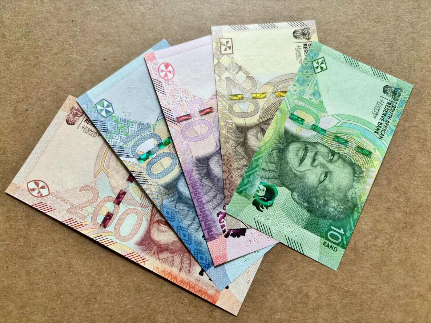 【Blue Auction】✨世界纸币精拍第506期【精】 【一组5张】南非 新版 10-200兰特 全新UNC 动物套