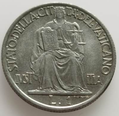  外国散币20240717场次（中拍皆有赠品），每周两拍，可寄存，周日统一发货 - 梵蒂冈1942年二战时期1里拉