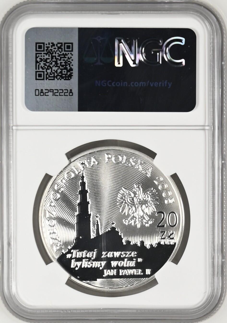 长老汇龙年精选第九场拍卖 2005MW 波兰 雅斯纳古拉城防守战20兹罗提精制银币，NGC PF69UC，更高分11枚