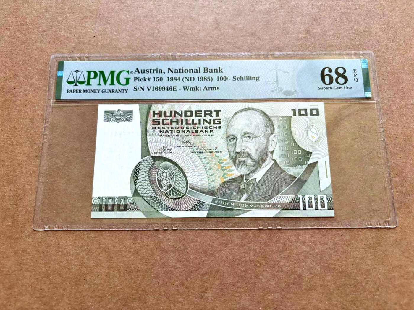 【Blue Auction】✨世界纸币精拍第506期【精】 奥地利 1984年100先令 PMG68EPQ 超高分