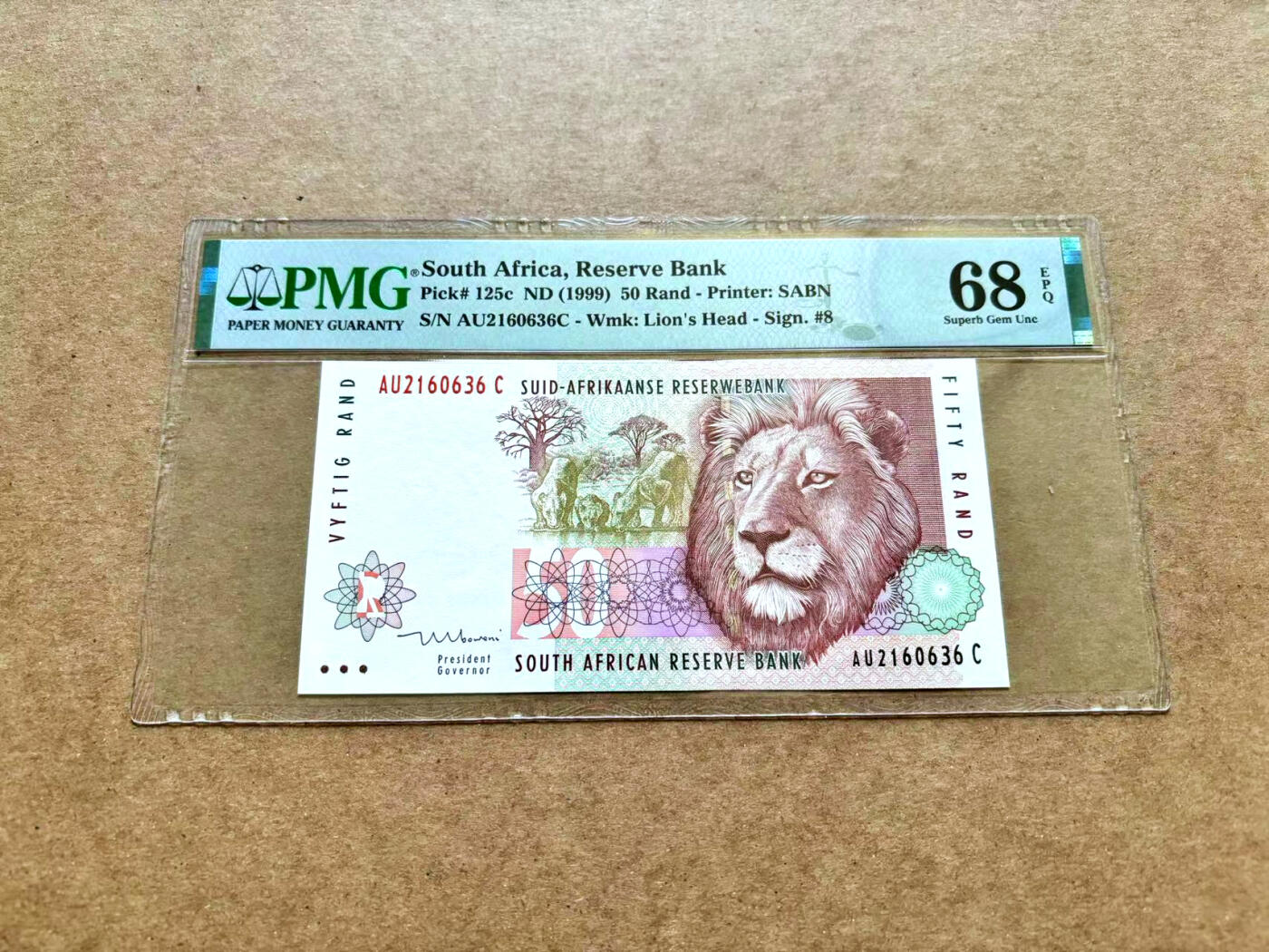 【Blue Auction】✨世界纸币精拍第506期【精】 【冠军分 无47】南非 1999年50兰特 PMG68EPQ 超高分