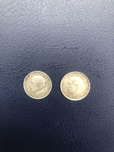 娃娃家-七月、第十四场 - 英国3便士小银币乔治5世头像1915年和1916年-2枚