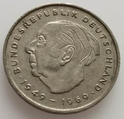  外国散币20240717场次（中拍皆有赠品），每周两拍，可寄存，周日统一发货 - 联邦德国1972年首任总统特奥多尔·豪斯2马克