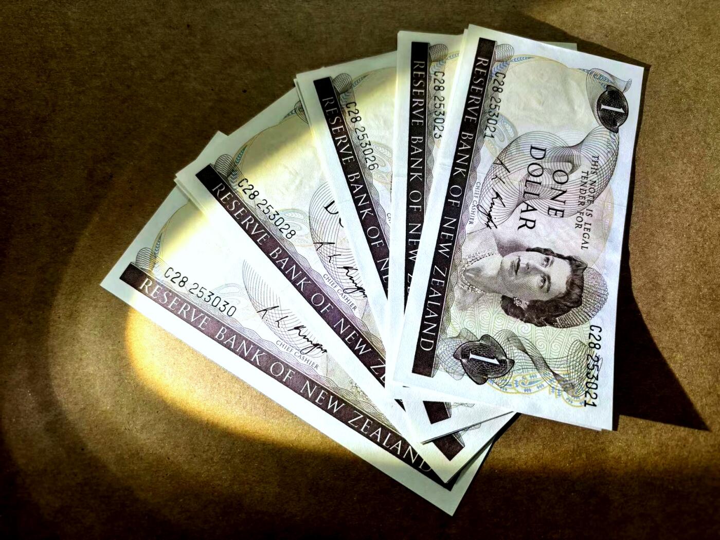 【Blue Auction】✨世界纸币精拍第506期【精】 【一组10连】新西兰 高冠女王 1元 UNC-