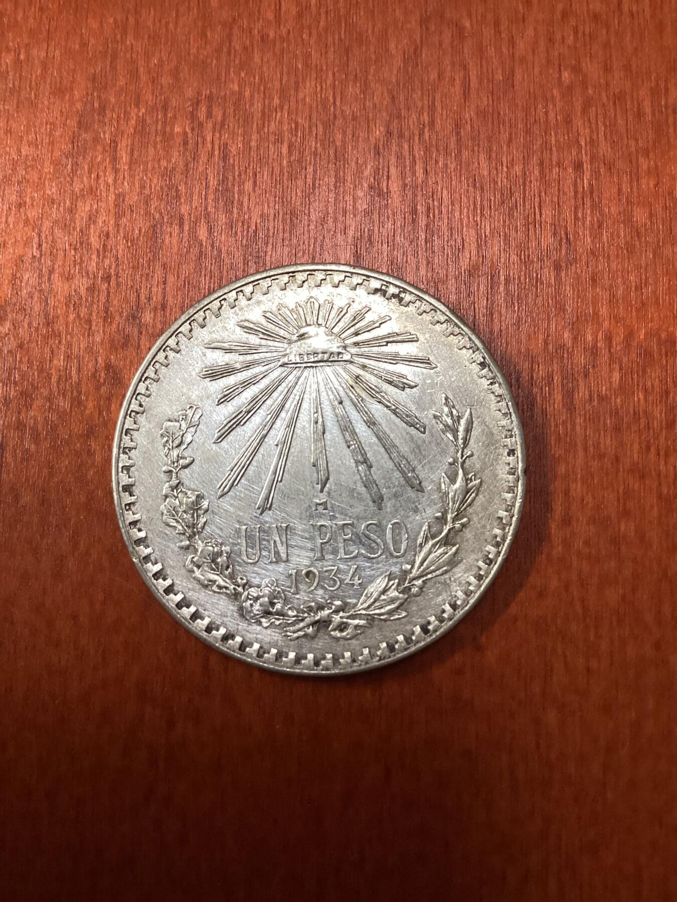 长老汇龙年精选第十场拍卖 1934墨西哥自由帽1比索银币